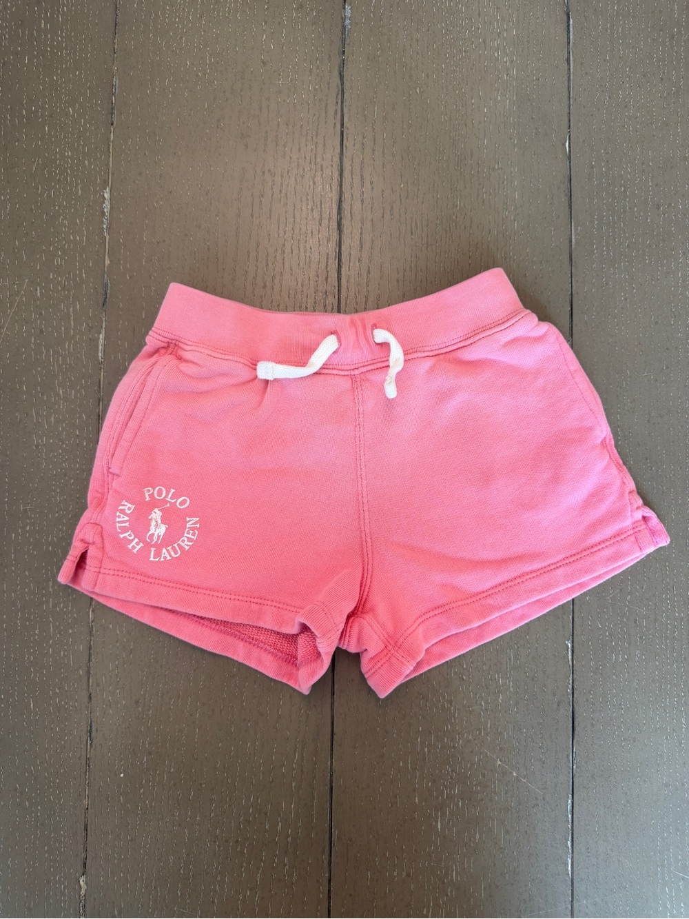 Polo Ralph Lauren Kids Big Pony Logo Terry/Beach Pink Shorts Girl 4 (XS)